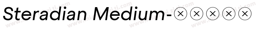 Steradian Medium字体转换